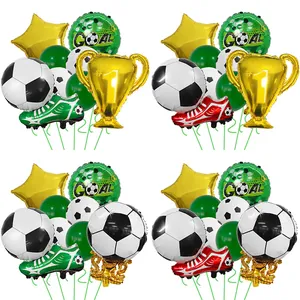 Palloncini in Foil a Tema Calcio Trofeo Campione Scarpe da Calcio Decorazione per Mondiali Compleanno Tifosi Sportivi Articoli per Feste