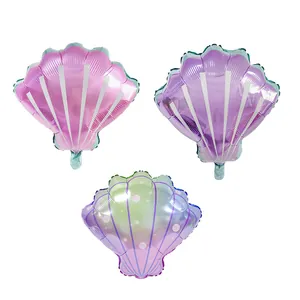Mermaid Shell Aluminum Film Balloon Ocean Theme Birthday Party Background Decoration Foil Balloon For Kids Party Decor