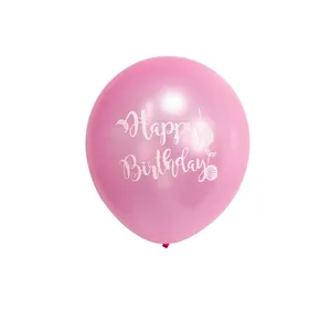 Roze zeemeermin latex ballon van 10 inch met Happy Birthday schelpontwerp voor feestjes