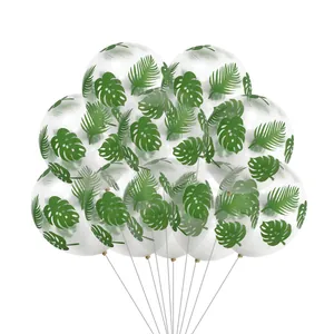 12 Inch Printed Latex Balloons Tropical Monstera Leaf Cactus Star Snowflake Clouds Patterns For Birthday Wedding Party Decor