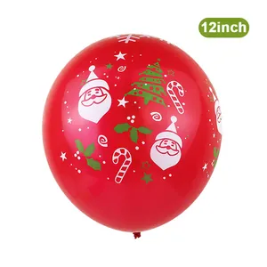 12-inch kerstballonnen met kerstman- en boompatronen voor feestelijke feestdecoraties