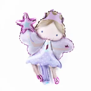 Close-up of a 16-inch fairy princess foil balloon for birthday party decorations
