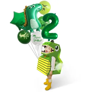 Accessoires de fête dinosaure jungle avec costume et kit de ballons roar pour anniversaire
