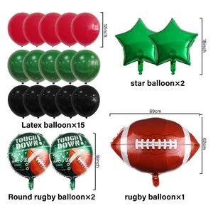 Ensemble détaillé de ballons de football avec tailles et quantités sur fond blanc pur