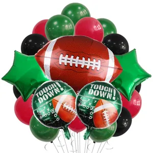 Kit de ballons de football américain avec graphismes Touchdown pour décorations de fête