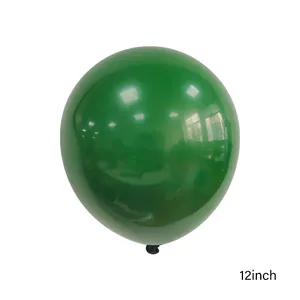 Deep green 12-inch latex soccer theme balloon with high-gloss finish for birthday parties