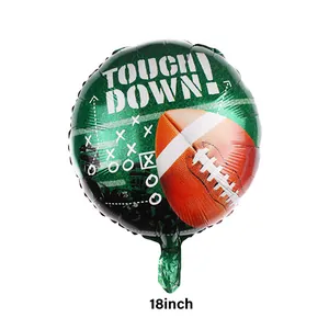 Détail du ballon en aluminium de 18 pouces avec texte Touch Down pour fête de sport