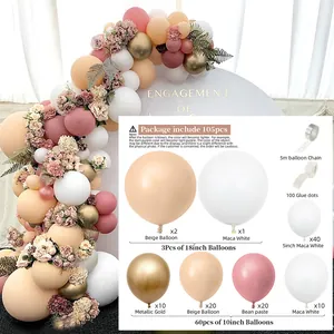 105pcs Sage Green and Gold Balloon Arch Kit for Wedding and Party Decorations