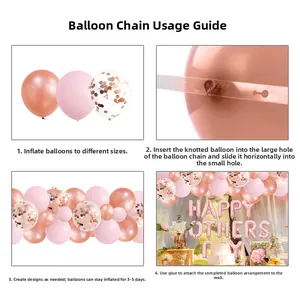 Schritt-für-Schritt-Anleitung für das Happy Mother's Day Ballongirlanden-Set in Roségold