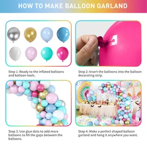 Guide étape par étape pour assembler un kit de guirlande de ballons multicolores