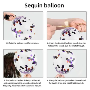 Tutorial showing how to inflate and assemble sequin balloons for party decor