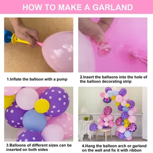 DIY-Anleitung zum Aufbau eines Regenbogen-Ballongirlanden-Sets für Kindergeburtstage