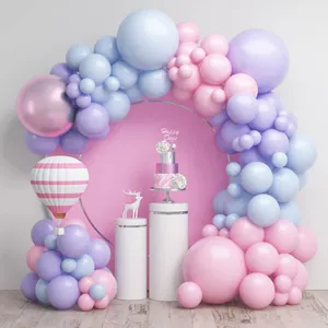Macaron Pink Blue Purple Balloon Arch Garland Kit Latex Balloons For Baby Shower Wedding Birthday Party Decorations