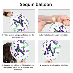 Guide pour gonfler les ballons à paillettes avec pompe et friction pour fête sirène