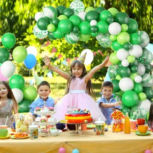 Sage green balloon arch kit with confetti balloons for wedding and birthday party decor