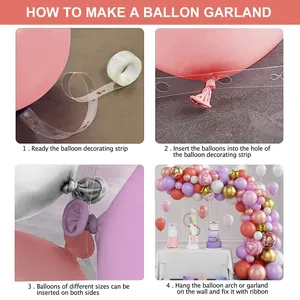 Guide étape par étape pour assembler un kit de guirlande de ballons macaron colorés