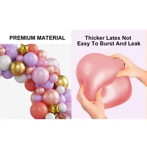 Détail du matériau en latex épais de qualité supérieure du kit d'arche de ballons