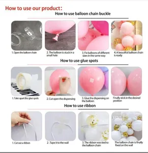 Guide détaillé pour utiliser la chaîne à ballons et les points de colle de Noël