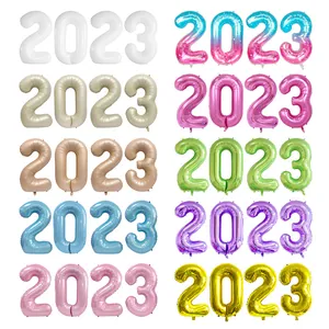 Aluminum Foil Number Balloons Two Zero Two Three For New Year Party Graduation Celebration Birthday Decorations