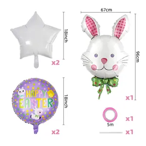 Dettagli del set di palloncini pasquali in alluminio con dimensioni e quantità