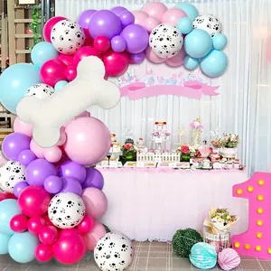 Kit arco palloncini osso di cane rosa e blu per decorazioni festa compleanno animali