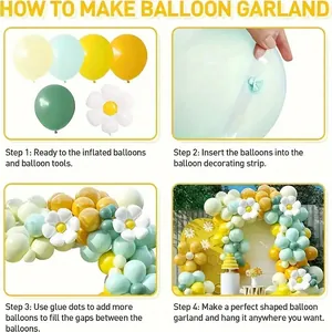 Guide d'instruction étape par étape pour assembler le kit de guirlande de ballons marguerites