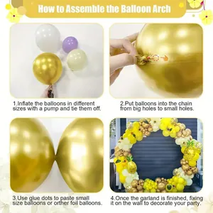 Step-by-step DIY guide for assembling a tropical pineapple theme balloon garland arch kit