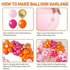 Guide DIY étape par étape pour créer une guirlande de ballons fleurs avec ruban et points