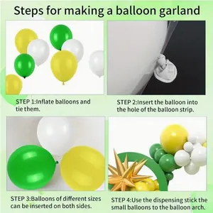 Guide étape par étape pour assembler un kit de décoration d'arche de ballons jaune et vert