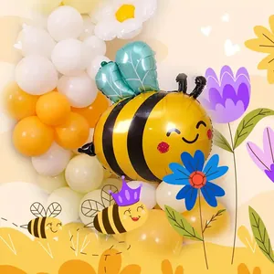 Kit de arco de globos de abeja y margarita con globos de látex para decoración