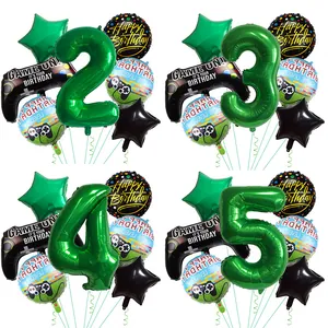 Video Game Theme Birthday Balloon Set Esports Gaming Controller Aluminum Foil Balloons For Boys Birthday Party Decoration