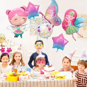 Set decorazioni compleanno per bambini con palloncini a farfalla e kit festa a tema