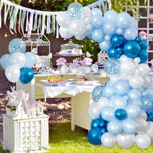 Kit arco di palloncini blu con coriandoli per matrimoni e decorazioni per feste