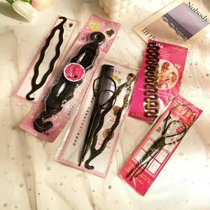 5-piece hair styling tool set with combs and hair pins for versatile DIY ponytails
