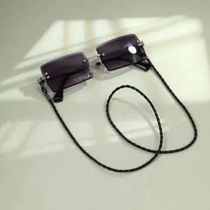 Mode Gevlochten PU-Leren Brillenkoord Antislip Brillenketting Houder Riem Voor Zonnebrillen Leesbrillen Vrouwen Mannen