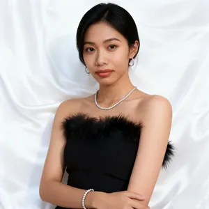 Ensemble collier et bracelet rivière en acier inoxydable 316L avec zircons cubiques