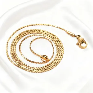 Minimalist 304 Stainless Steel Flat S-Shape Chain Necklace For Women Fashion S-Link Clavicle Chain Jewelry Base Chain