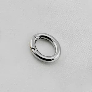 Polished stainless steel oval spring gate ring for DIY bags and jewelry accessories