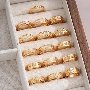 Bohemian Alloy Toe Ring Set Women Gold Silver Plated Heart Star Cut-out Adjustable Open Foot Rings Beach Jewelry Gift