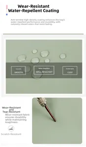 Waterproof and scratch-resistant green fabric detail for laptop backpack material