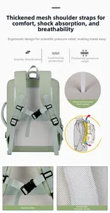 Macro detail of ergonomic padded mesh shoulder straps and breathable honeycomb back system