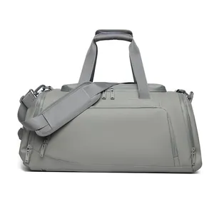 Large Capacity Sports Duffle Bag Waterproof Nylon Travel Bag With Independent Shoe Compartment Dry Wet Separation For Men Women Weekend Gym Fitness Bag