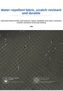 Water-resistant Oxford fabric detail on grey chest bag showing splash-proof surface