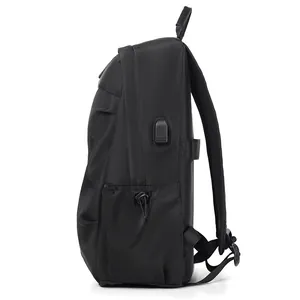 Sac à dos professionnel noir pour homme avec port USB et bretelles ergonomiques confort
