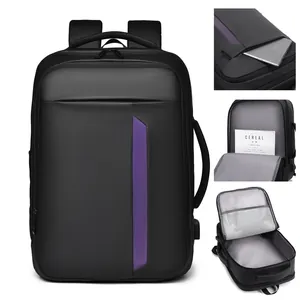 Waterproof business backpack for men with laptop compartment and USB charging port