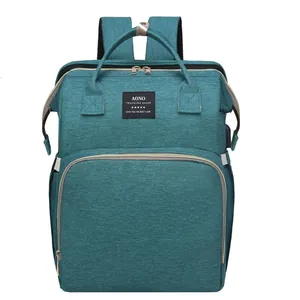 Zaino fasciatoio turchese capiente con porta USB e comodi manici superiori