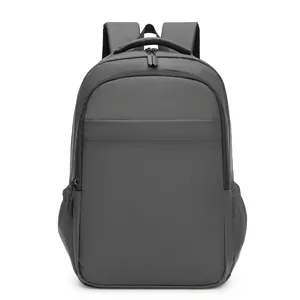 Waterproof large capacity business laptop backpack in dark grey for travel and commuting
