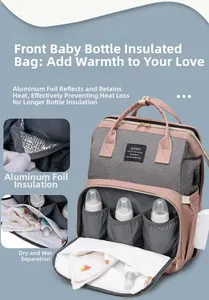 Front thermal bottle pocket with aluminum foil insulation and dry wet separation detail