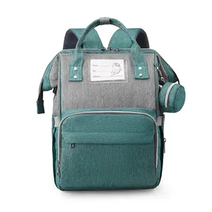 Large Capacity Diaper Bag Backpack For Mom Waterproof Oxford Cloth Travel Nursing Bag With USB Port And Insulated Pockets