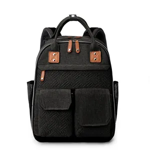 Zaino Borsa per Pannolini a Grande Capacità per Donna in Tessuto Oxford Impermeabile Borsa Mamma e Bambino Con Isolamento Termico Separazione Secco e Umido